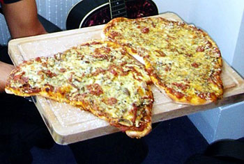 The resulting pizza