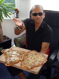 CJ and his pizza