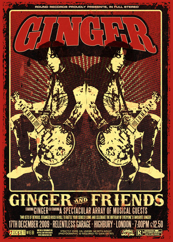 Ginger birthday gig 2009 poster