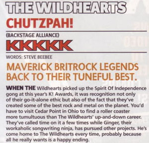 Kerrang! Chutzpah! Review
